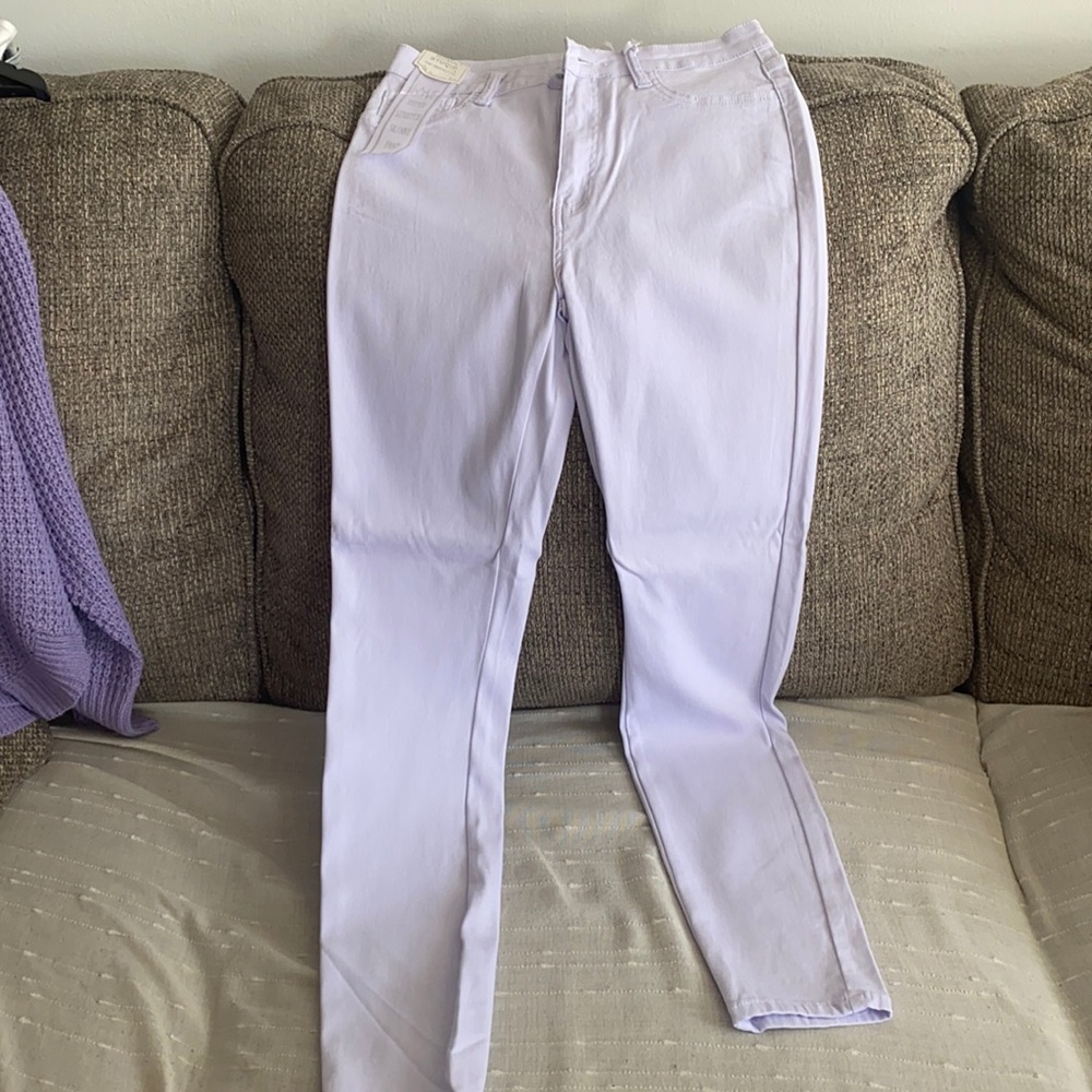 Stretch white jeans